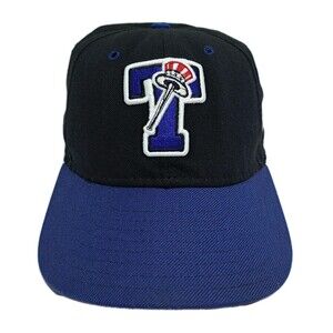 New Era Vintage Trenton Thunder Baseball Hat Cap Blue Black Wool Blend USA Logo